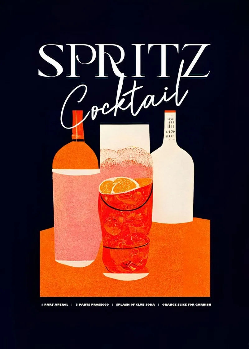 "Vintage Drinks" Poster