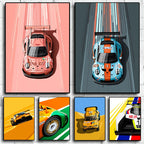 "Ikoniska Racingbilar" Poster