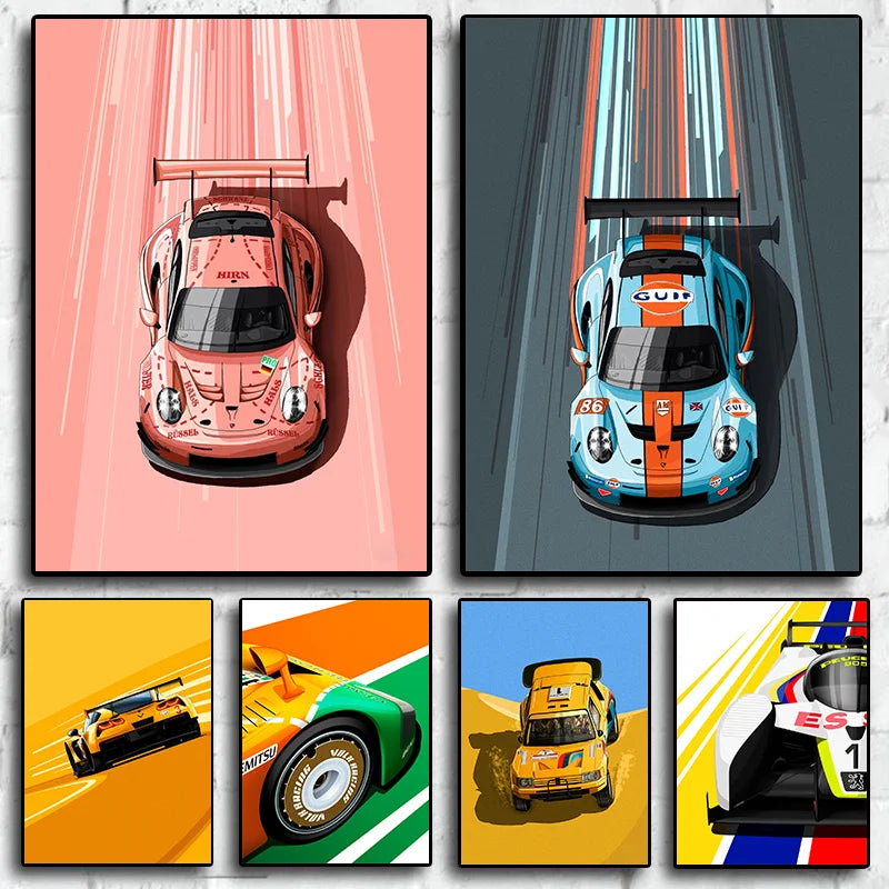 "Ikoniska Racingbilar" Poster
