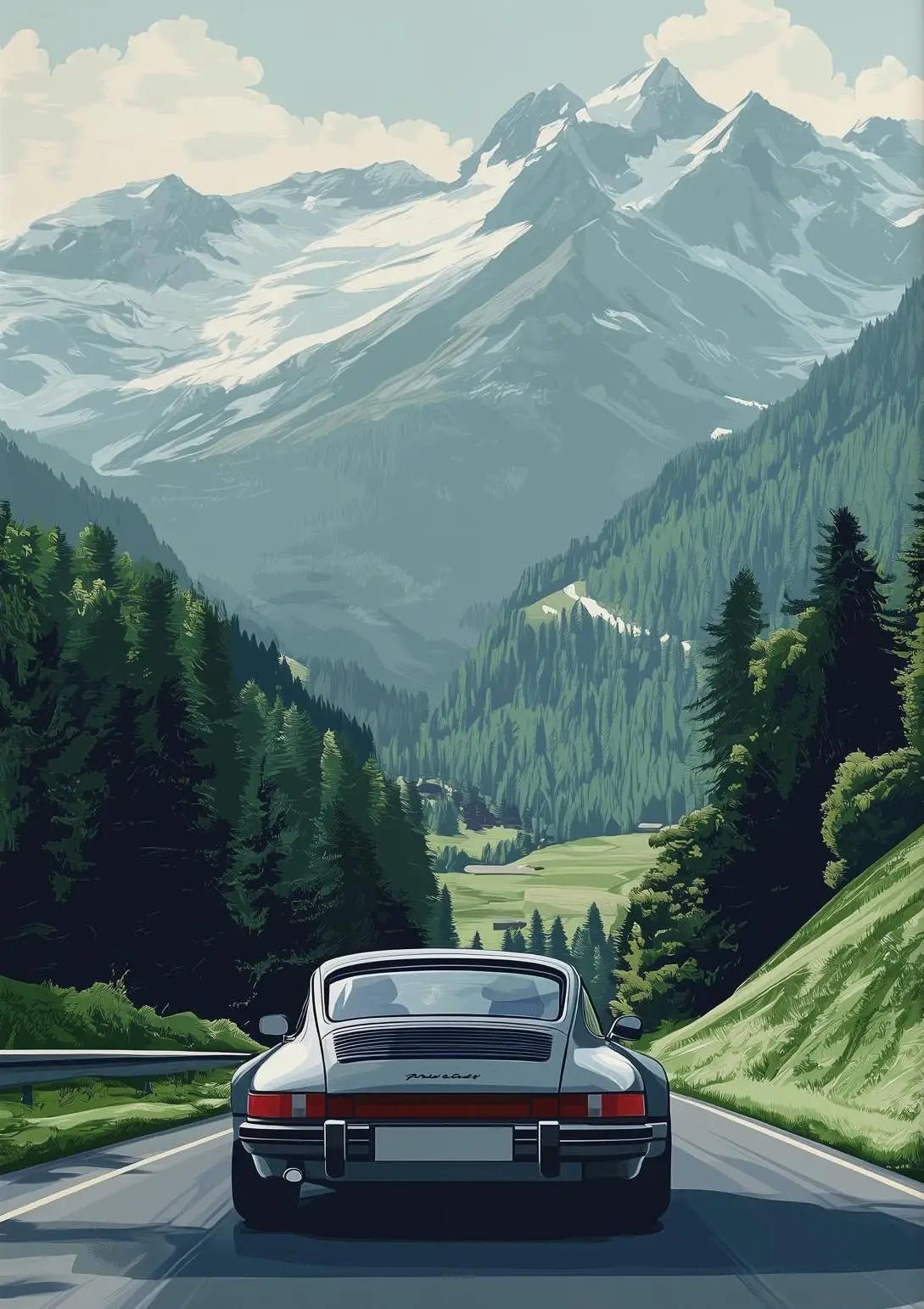"Klassisk Porsche" Poster