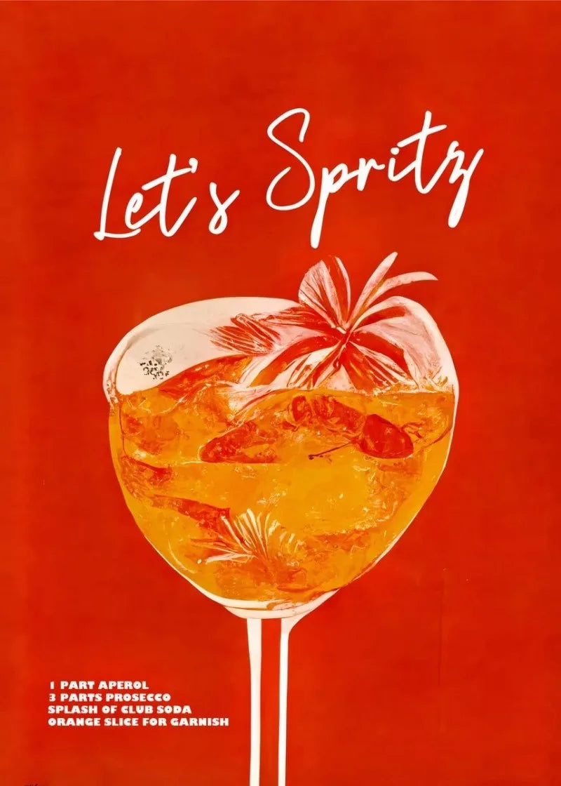 "Vintage Drinks" Poster