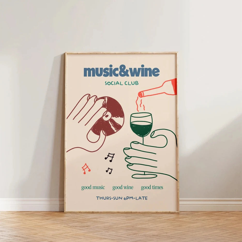 "Music & Wine" Poster