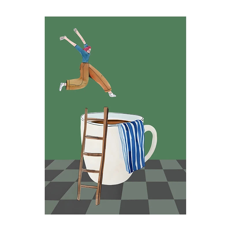 "Coffee Diver" Poster