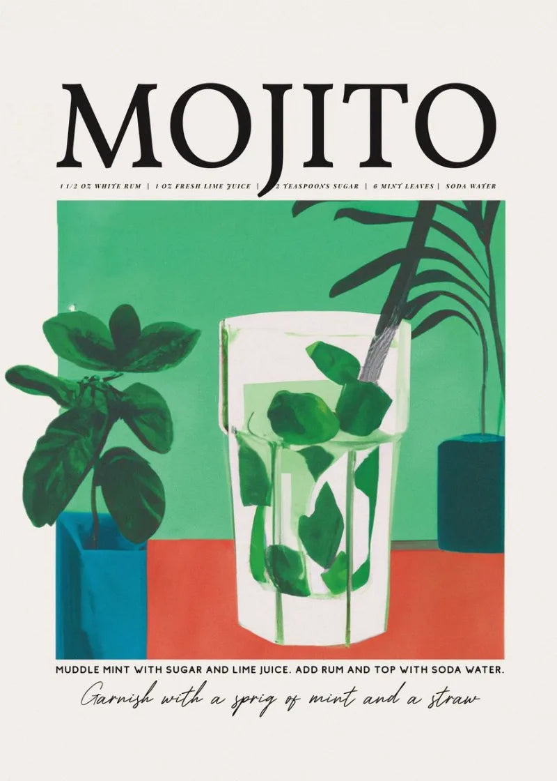"Vintage Drinks" Poster