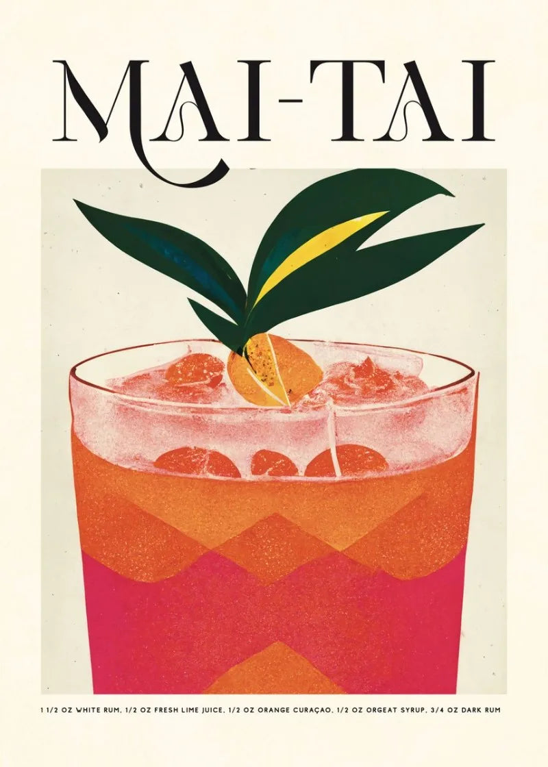 "Vintage Drinks" Poster