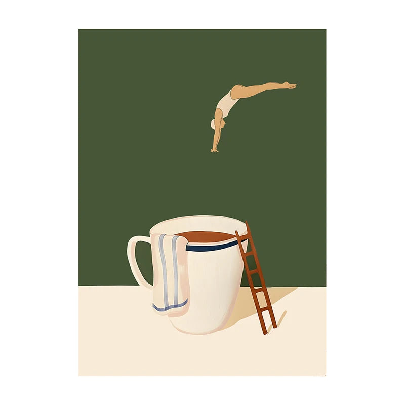 "Coffee Diver" Poster