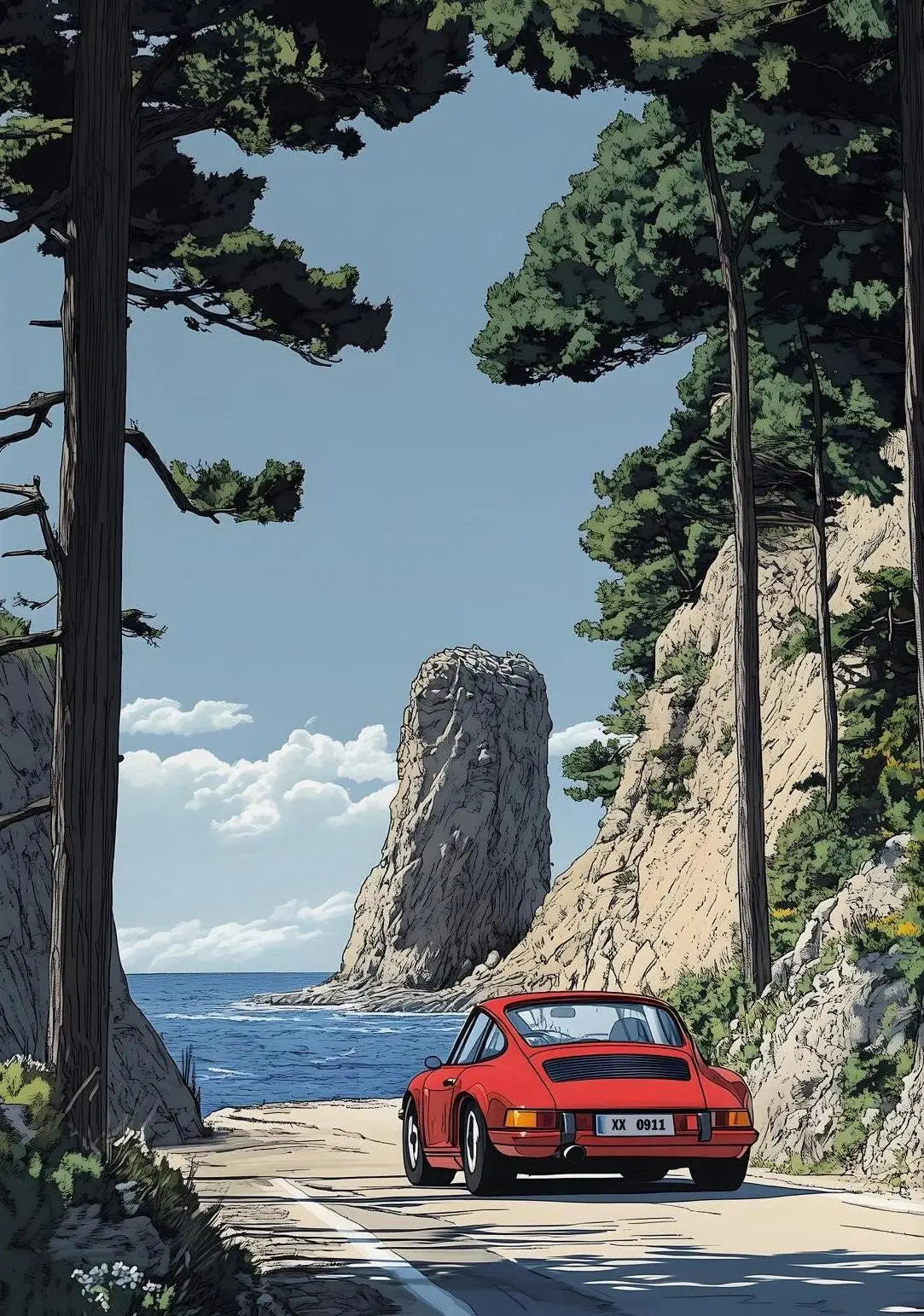 "Klassisk Porsche" Poster