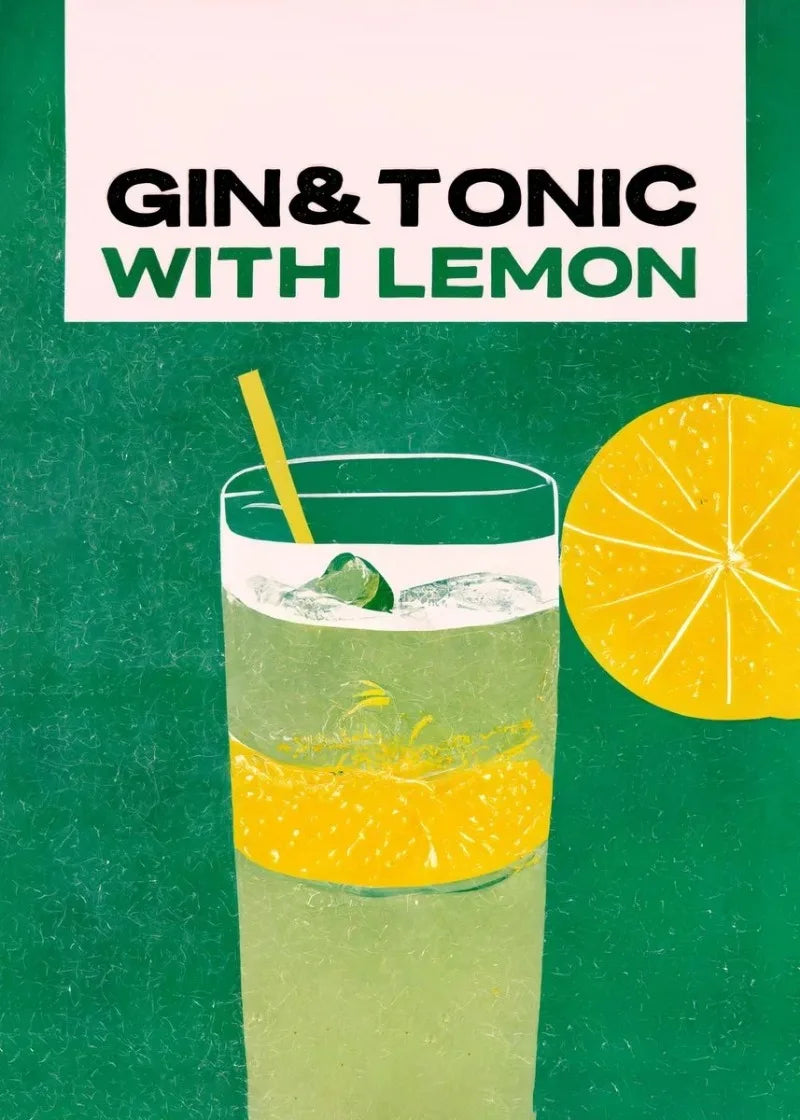 "Vintage Drinks" Poster