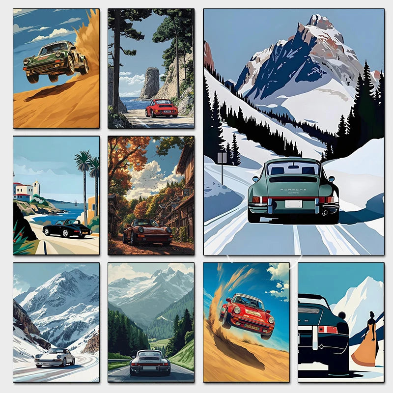 "Klassisk Porsche" Poster