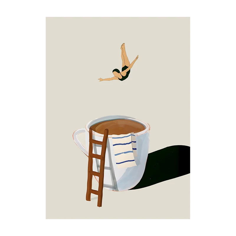 "Coffee Diver" Poster